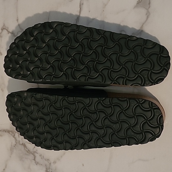 Birkenstock Granada Black Leather Strappy Buckle Soft Bed Sandals W7 Boho Comfy - Picture 9 of 12